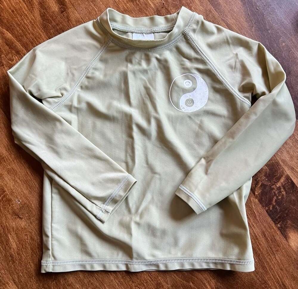 Little Co. by Lauren Conrad 3T Rash Guard Long Sleeve Yin Yang Smiley Face